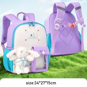 New Model Kindergarten Cartoon Schoolbag Polyester Lining Zipper Durable Design for Boys Girls Ages 2-6 Compact Mini-Size