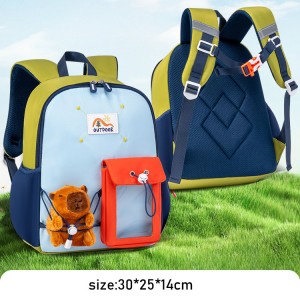 New Model Kindergarten Cartoon Schoolbag Polyester Lining Zipper Durable Design for Boys Girls Ages 2-6 Compact Mini-Size