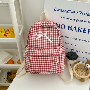 Japanese-style Light-hearted High School Student Korean Version Stone Bow-shaped Backpack Unisex Dual Shoulder Straps Waterproof