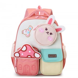 Buehlee Hip-Hop Style Unisex Kindergarten School Backpack for Children Aged 3-6 Double-Shoulder Design Arcuate Straps 21L