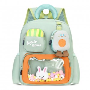 Adorable Children’s Kindergarten Schoolbag Hip-Hop Style Oxford Zipper Closure Double-Shoulder Lightweight Reduced Backpacks