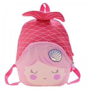Manufacturer’s Wholesale Children’s Mermaid Kindergarten Double Backpack, Cartoonish and Cute, Lightweight and Suitable for Girl
