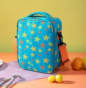Children’s Cross-Body Lunch Box Bag Eco-Friendly Insulated Water Resistant Oxford Fabric Strap Keeping Food Warm Made for Child