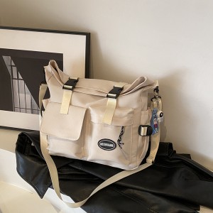 Fashionable Lady Summer Handbag-Large Capacity Crossbody & Sling Bag with Two Straps and ZIP Closure for Outdoor Travel