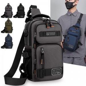 New Men’s Outdoor Chest Bag Simple Versatile Single-shoulder Crossbody Waterproof Multi-functional Trendy Large-capacity Bag