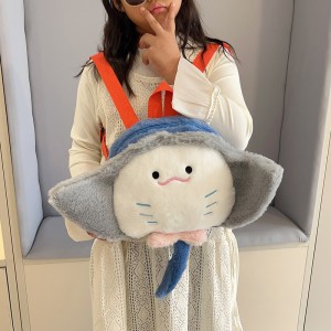 New Cartoon Plush Little Turtle Backpack – Cute Underwater Animal Doll Bag – Girl-style Backpack for Going Out and Commuting