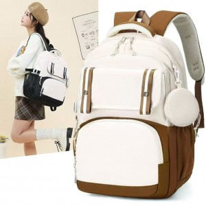 Unisex Schoolbag Korean Harajuku School-Style Backpack for Junior High High School Students New Trendy Double-Shoulder Polyester