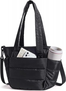 Women’s Cross-Body Bag-Large Capacity Lightweight Polyester Striped Zipper Closure Fashionable & Sweet for All Seasons