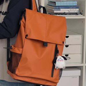 Fashion Waterproof PU Leather Large-Capacity Backpack USB Charging Port Air Cushion Belt Zipper Closure for Daily