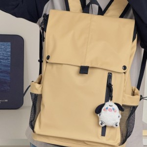 Fashion Waterproof PU Leather Large-Capacity Backpack USB Charging Port Air Cushion Belt Zipper Closure for Daily