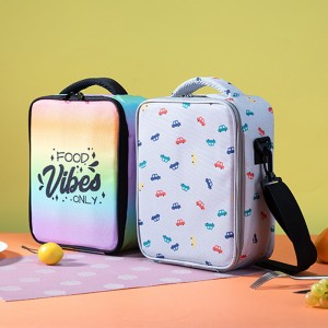 Children’s Cross-Body Lunch Box Bag Eco-Friendly Insulated Water Resistant Oxford Fabric Strap Keeping Food Warm Made for Child