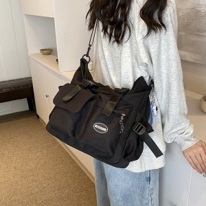 Fashionable Lady Summer Handbag-Large Capacity Crossbody & Sling Bag with Two Straps and ZIP Closure for Outdoor Travel