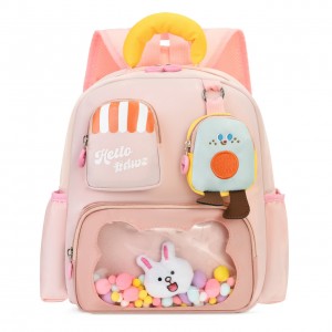 Adorable Children’s Kindergarten Schoolbag Hip-Hop Style Oxford Zipper Closure Double-Shoulder Lightweight Reduced Backpacks