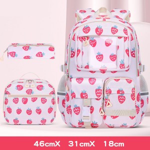 Children’s Three-piece Oxford Backpack Set for Unisex Primary/junior High School Students Ultra-lightweight Durable Carrying