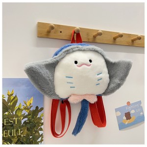 New Cartoon Plush Little Turtle Backpack – Cute Underwater Animal Doll Bag – Girl-style Backpack for Going Out and Commuting