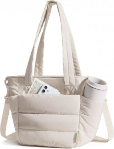 Women’s Cross-Body Bag-Large Capacity Lightweight Polyester Striped Zipper Closure Fashionable & Sweet for All Seasons