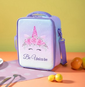 Children’s Cross-Body Lunch Box Bag Eco-Friendly Insulated Water Resistant Oxford Fabric Strap Keeping Food Warm Made for Child