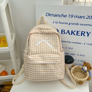 Japanese-style Light-hearted High School Student Korean Version Stone Bow-shaped Backpack Unisex Dual Shoulder Straps Waterproof