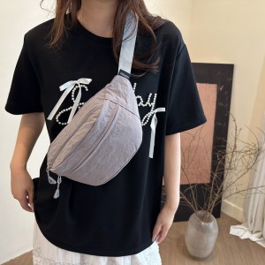 2026 Wholesale Fashionable Simple Crossbody Bag Unisex Summer New Style Lightweight Versatile Single Shoulder Trendy Polyester
