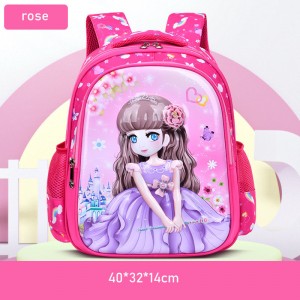 3D PVC Schoolbag – Lightweight, Fashionable, Breathable Children’s Double-shoulder Bag with Cartoon Design for Primary School