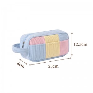 New Corduroy Bow Makeup Bag High Appearance Quality Large Capacity Storing Skincare Products Fashionable Versatile Storage