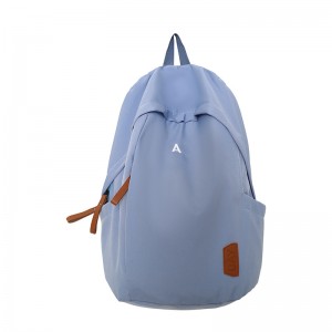 High School College Student Unisex Schoolbag Japan Style Waterproof Non-woven Fabric Black Computer Double-Shoulder Backpack