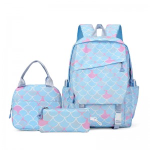 New Model Student Schoolbag Large Capacity Nylon Double-Shoulder Carry-On Travel Bag with Polyester Lining Unisex Design