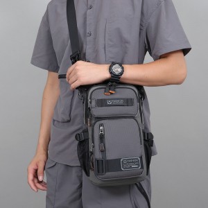 New Men’s Outdoor Chest Bag Simple Versatile Single-shoulder Crossbody Waterproof Multi-functional Trendy Large-capacity Bag