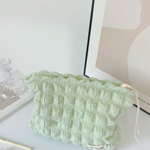 New Model Cute Bow Design Makeup Bag Zipper Closure-Portable Cloud Storage Case for Travel Shower Set-Large Capacity Custom