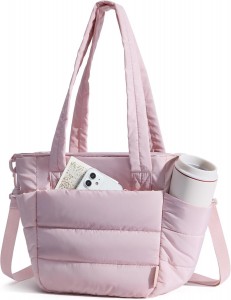 Women’s Cross-Body Bag-Large Capacity Lightweight Polyester Striped Zipper Closure Fashionable & Sweet for All Seasons