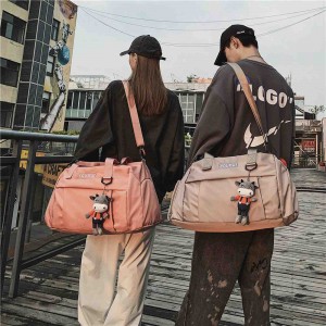 Fashion Trend Travel Bag College Student Sports Yoga Fitness Luggage Bag Lightweight Large Capacity Unisex Eco-Friendly Foldable