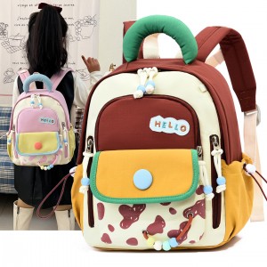 New Oxford Cute Houndstooth Children’s Schoolbag Multi-Color Design High Appearance Quality Trendy Small Backpack