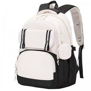 Unisex Schoolbag Korean Harajuku School-Style Backpack for Junior High High School Students New Trendy Double-Shoulder Polyester