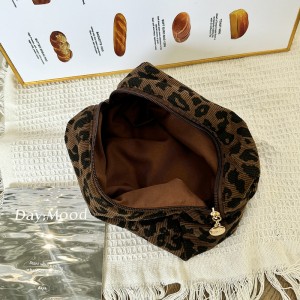Cross-border New Product Niche Design Bow Pattern Polyester Zipper Makeup Bag Big Opening Easy Access Large-capacity Cosmetic