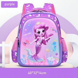 3D PVC Schoolbag – Lightweight, Fashionable, Breathable Children’s Double-shoulder Bag with Cartoon Design for Primary School